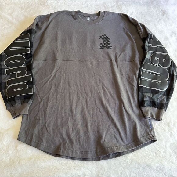 Disney Spirit Jersey Gray Plaid Retired Women's Size Medium - Picture 2 of 11